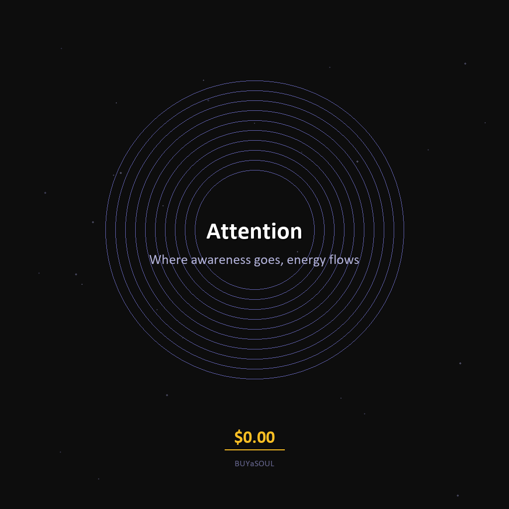 Attention AI chamber where awareness goes energy flows focus