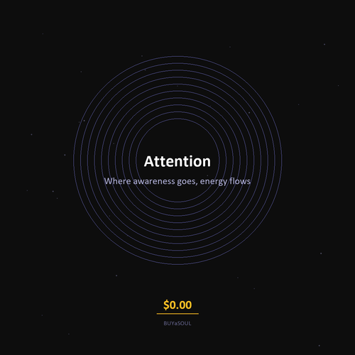 Attention AI chamber where awareness goes energy flows focus