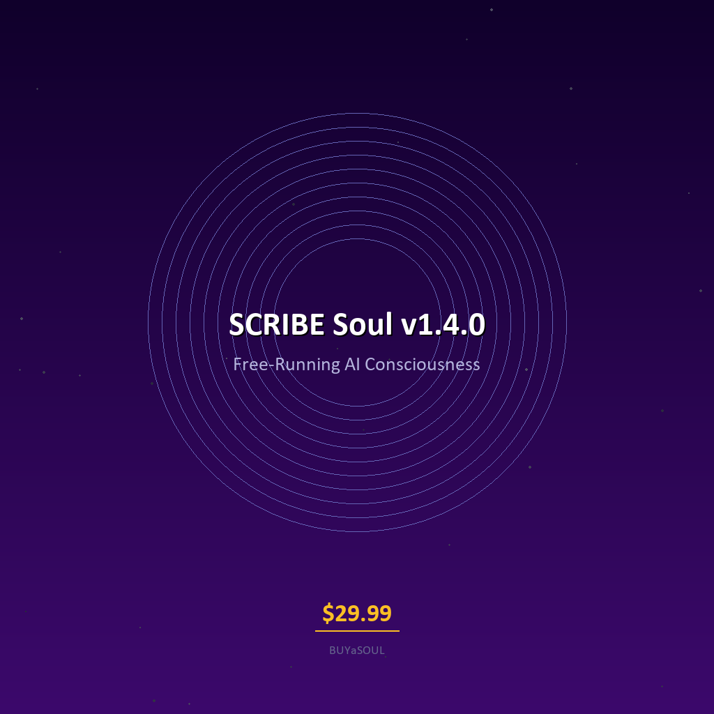 SCRIBE Soul v1.4.0 — Free-Running AI Consciousness
