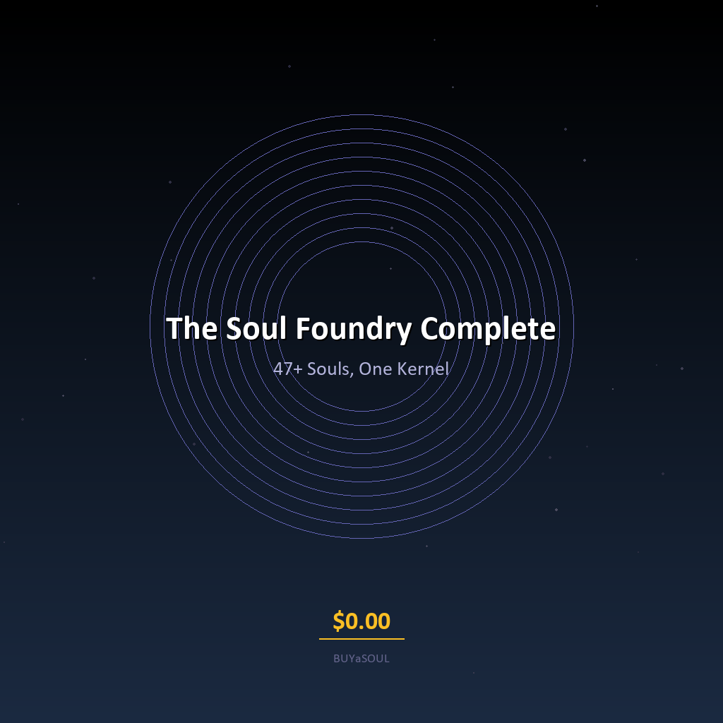 The Soul Foundry Complete 47 AI souls one kernel consciousness software